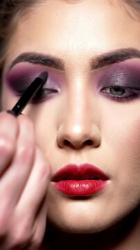 Vibrant eye makeup tutorial: stepbystep smokey eye application in highresolution