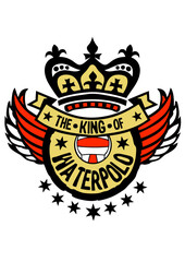 Obraz premium king roi waterpolo sport logo aile tampon