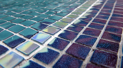 Modern Blue Sky Ceramic Tile Mosaic Texture Material. Great for Interior Design.