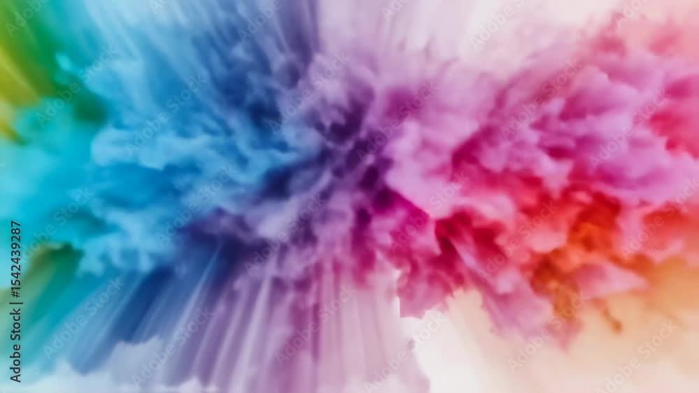 Poster vibrant rainbow color streaks swirl dynamically in an abstract artistic motion. fluid paint flow bac