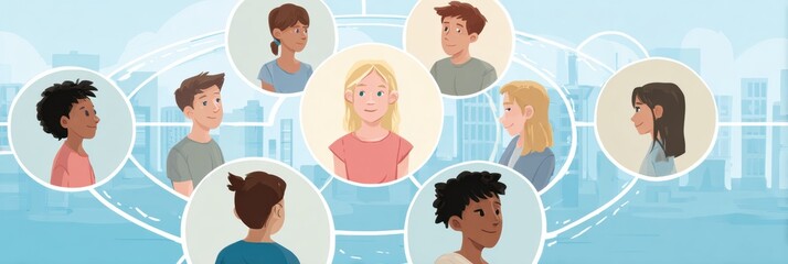 Support Map Illustrating Emotional Connections Surrounding Young Patients in an Urban Setting