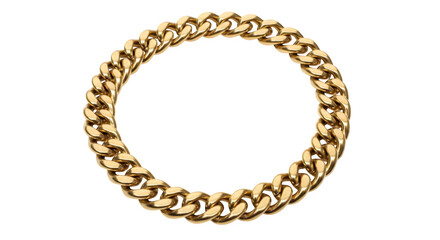 Obraz premium Gold chain bracelet jewelry fashion accessory style trend luxury elegant wristband gift for her women men on transparent background