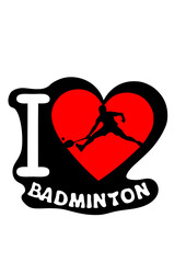 I love badminton coeur