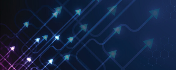 Abstract arrows for business or technology presentation