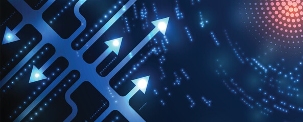 Abstract arrows for business or technology presentation