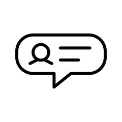 Simple profile message icon communication chat