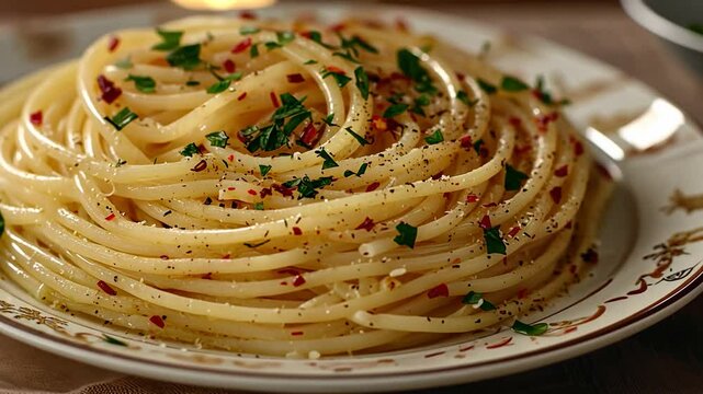 spaghetti aglio e olio orbit left video