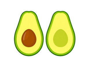 An icon of avocado isolated on a transparent background