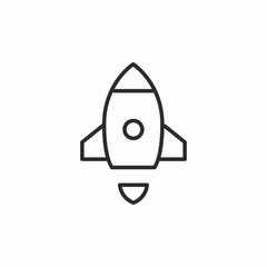 simple rocket ship icon sign vector