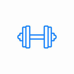 single dumbbel icon sign vector
