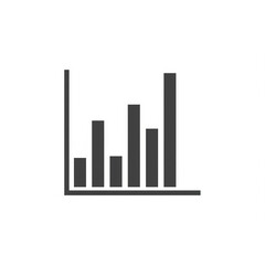 business graph on white background