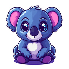 Obraz premium Cute Blue Koala Mascot Logo Ideal for Children's Brands and Products