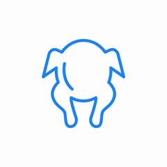 turkey chicken poultry icon sign vector