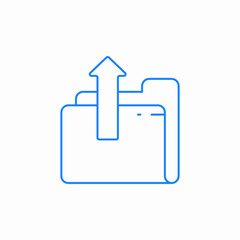 upload folder icon sign vector