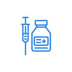 vaccine syringe icon sign vector