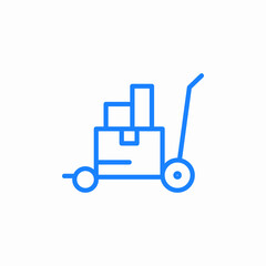 warehouse trolley icon sign vector