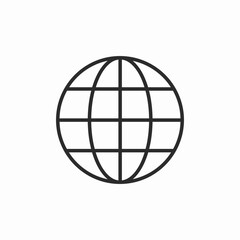 world globe earth icon sign vector