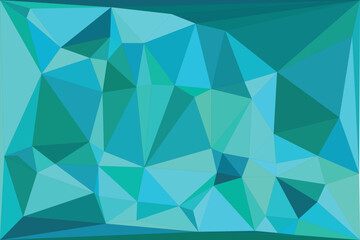 Abstract teal and turquoise polygon geometric background