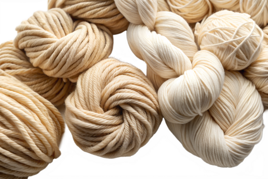 Luxurious Creamy Beige and Off-White Yarn Collection Perfect for Knitting and Crochet Projects