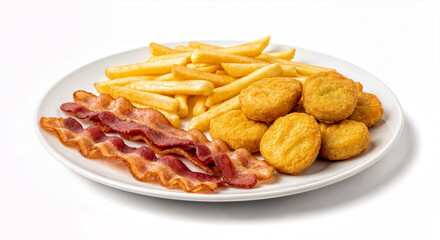 chicken nuggets with french fries