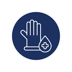 Obraz premium Styrilized Gloves icon vector