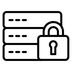 Fototapeta premium File Protectionspace vector line icon design