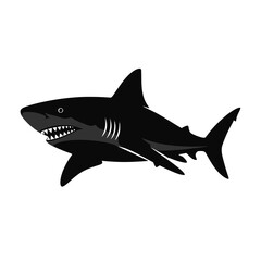 Fototapeta premium Shark Silhouette. Vector illustration of a shark. JPEG version.