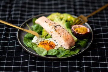 keto diet breakfast with salmon