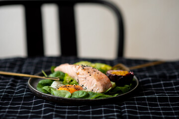 keto diet breakfast with salmon