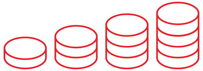 Database icon black and white vector sign