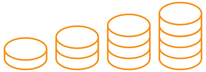 Database icon vector isolated on white background. database vector icon