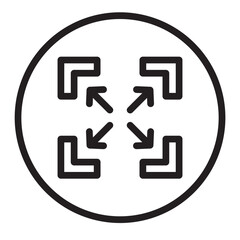 Size Vector Line Icon Design