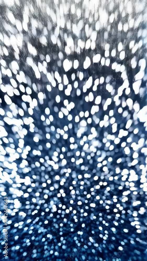 Aufkleber abstract gradient pattern of white dots on dark blue background creating a blurred glittery effect w