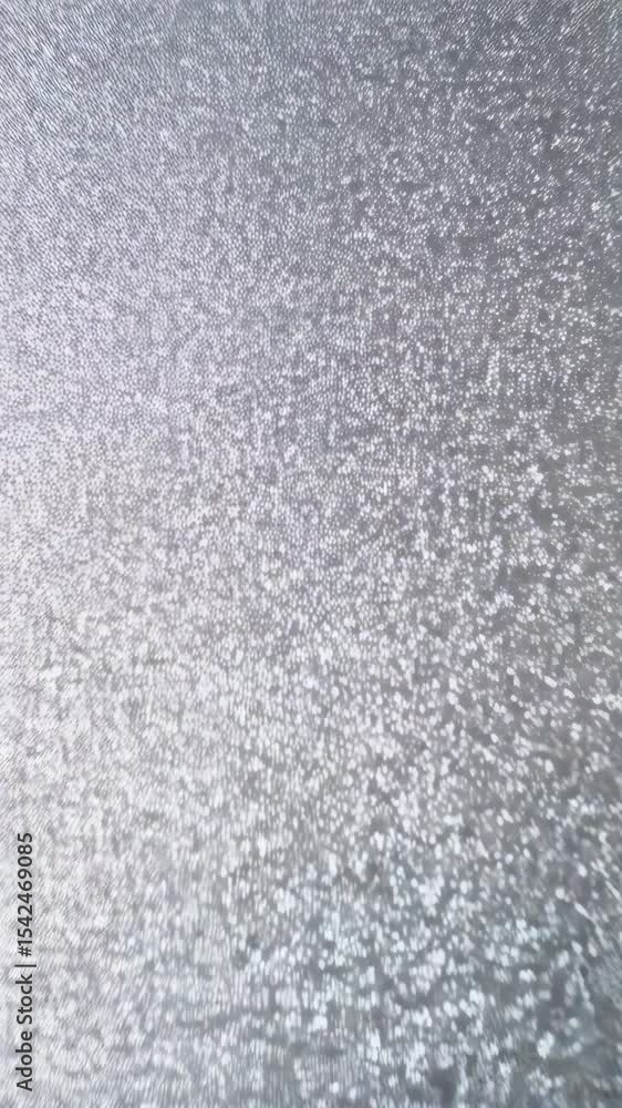 Aufkleber close up of frosted glass with sparkling silver glitter effect and fine granular texture creating el