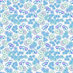 seamless pattern with colorful flowers illustration