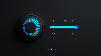 Setting Visualisation Navigate to the Device GUI. A button for digitisation that modifies the control slider bar Switch on and off. Minimalistic Animated Interface Element Visual Trend. 