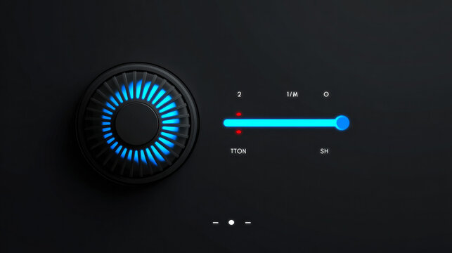 Setting Visualisation Navigate to the Device GUI. A button for digitisation that modifies the control slider bar Switch on and off. Minimalistic Animated Interface Element Visual Trend. 
