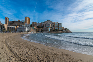 View of the beach of Cala de Finestrat, Spain