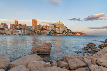 View of the beach of Cala de Finestrat, Spain