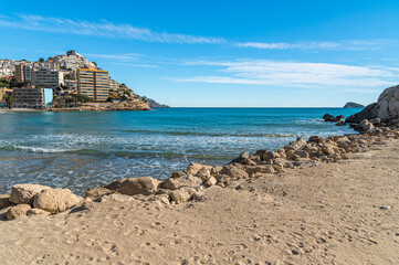 View of the beach of Cala de Finestrat, Spain