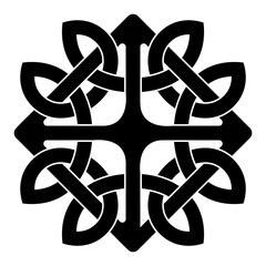 celtic knot trinity on white background for tattoo symbol religion icon logo. vector illustration