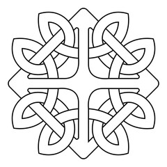 celtic knot trinity on white background for tattoo symbol religion icon logo. vector illustration