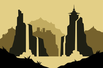 Fototapeta premium vector illustration of a city landscape