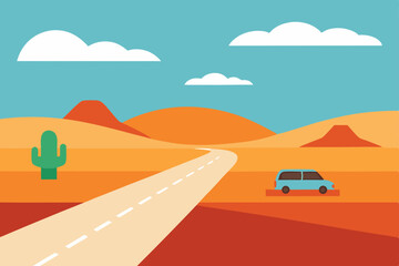 road to the desert