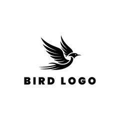 Obraz premium Flying bird logo design icon symbol vector illustration.