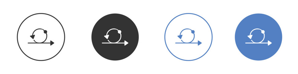 Agile icon collection for app in black and blue colors