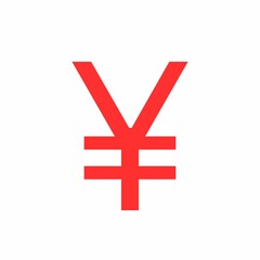 Japanese yen icon, yen currency symbol, yen sign 