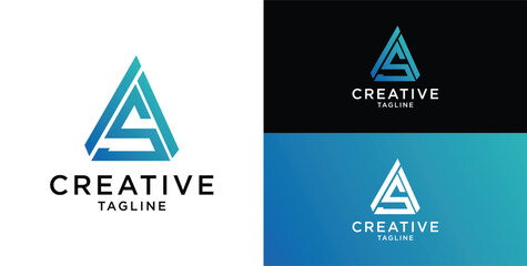 AS Letter Professional logo for all types of business