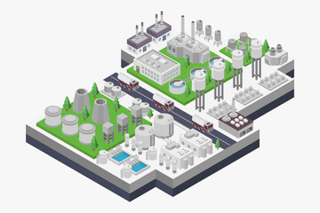 Naklejka premium Water purification system isometric