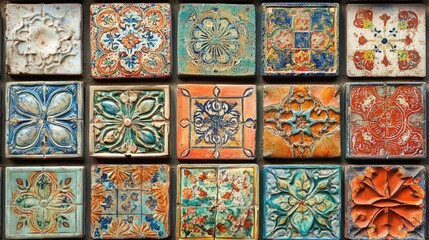Colorful decorative tilework